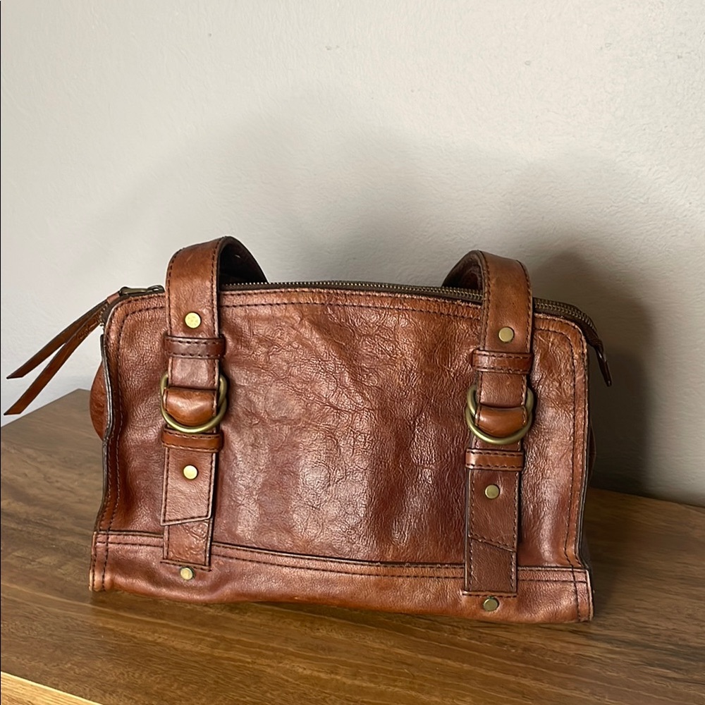 Fossil Brown Leather Shoulder Bag